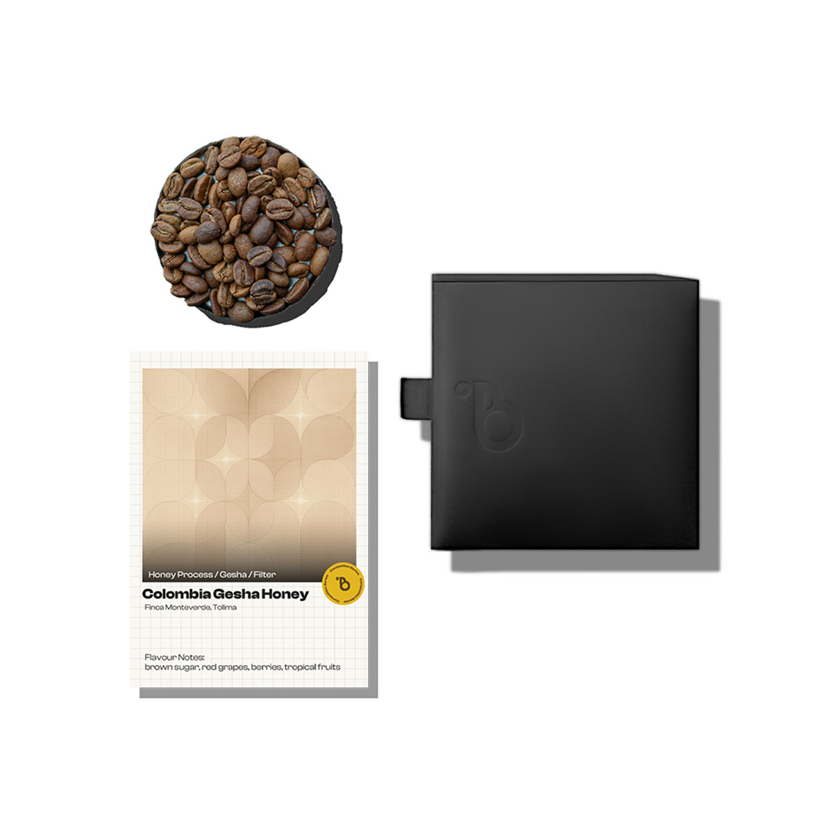 phee-blacksuger-colombia-gesha-honey-01 دانه قهوه تک خاستگاه کلمبیا گیشا هانی برشته کاری بلک شوگر - Image 1