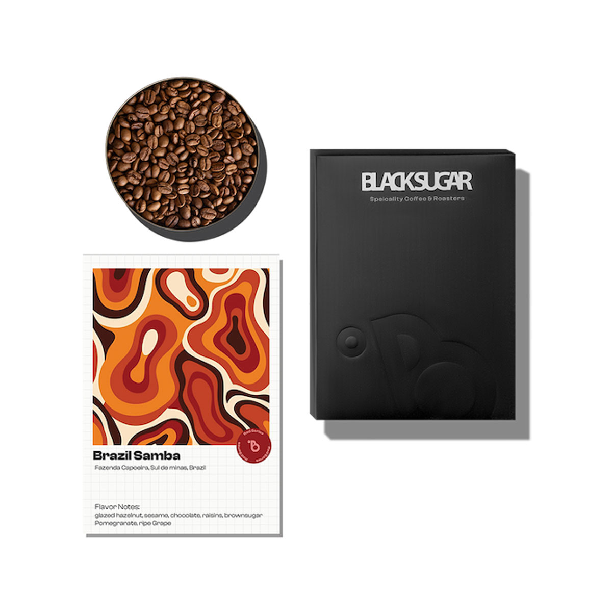 phee-blacksugar-brazil-samba-coffee-beans-01 دانه قهوه تخصصی برزیل سامبا برشته کاری بلک شوگر - Image 1
