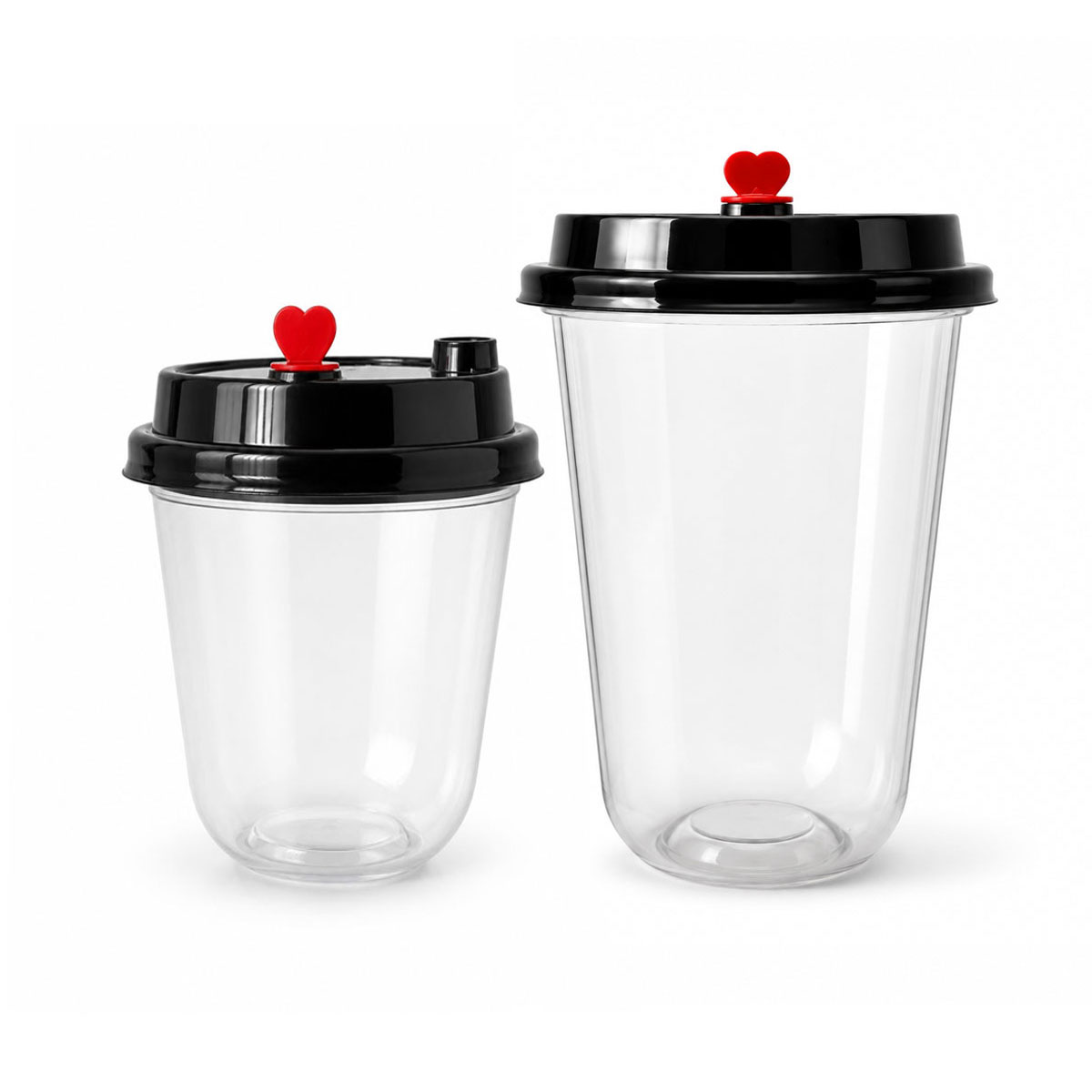 phee-takeaway-heart-cup-01 لیوان آیس بیرون بر به همراه درب و تگ پلمپ قلبی - کارتن 1000 عددی - Image 1