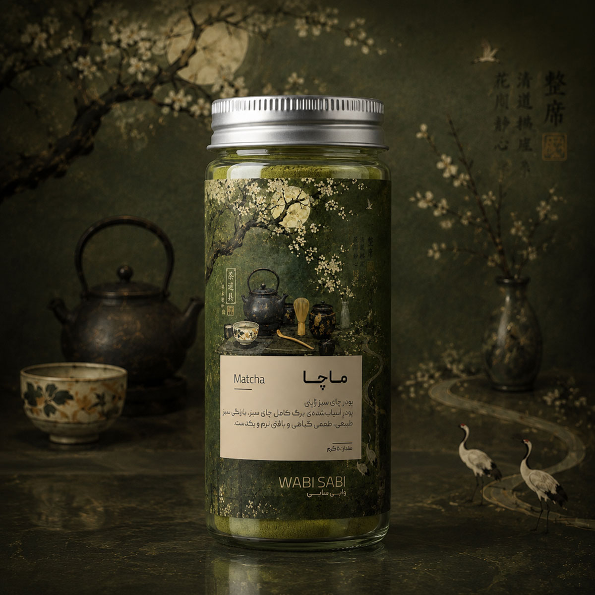 phee-wabisabi-matcha پودر چای ماچا خالص برند وابی سابی - Image 1